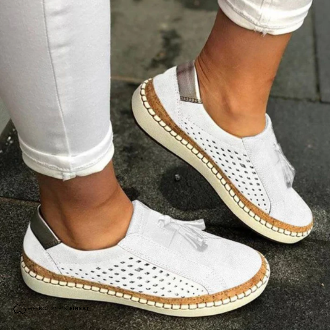 Soleil | Trendiga slip-on platåsandaler för dam