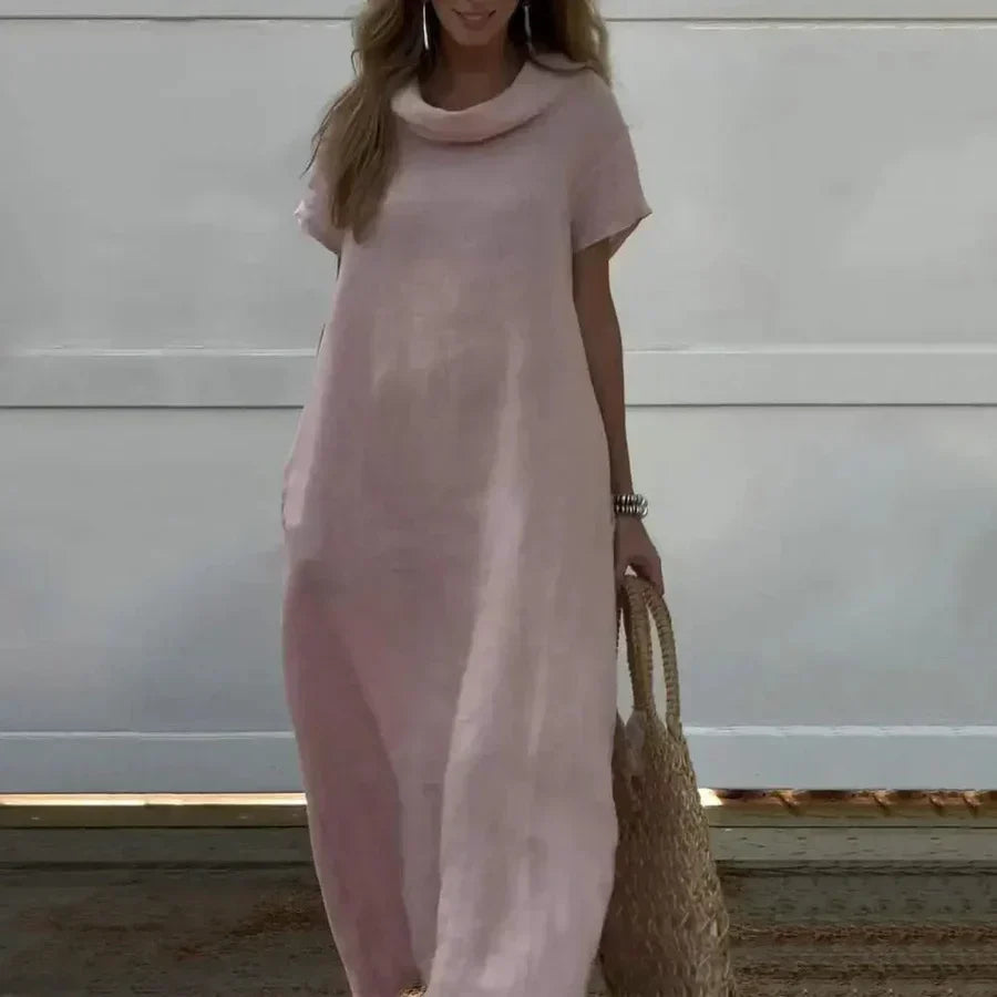 Luna - Linnekostym med Elegant Krage