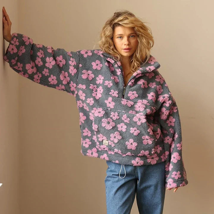 Daisy – fleece varm blomster pullover