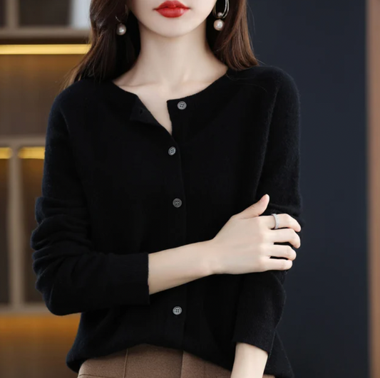 Sophie - Luksuriøs Uld Cardigan