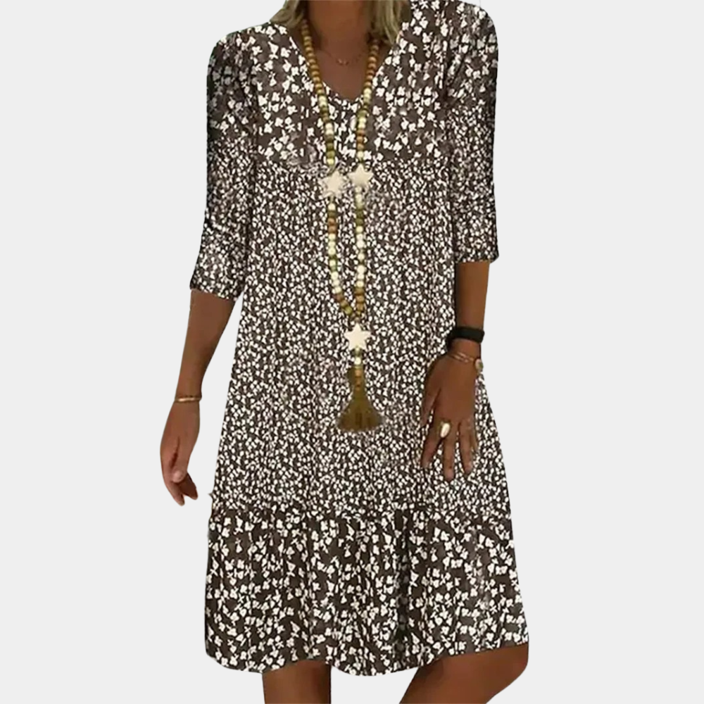 Livia – Chic Midi Sommerkjole til Den Moderne Kvinde