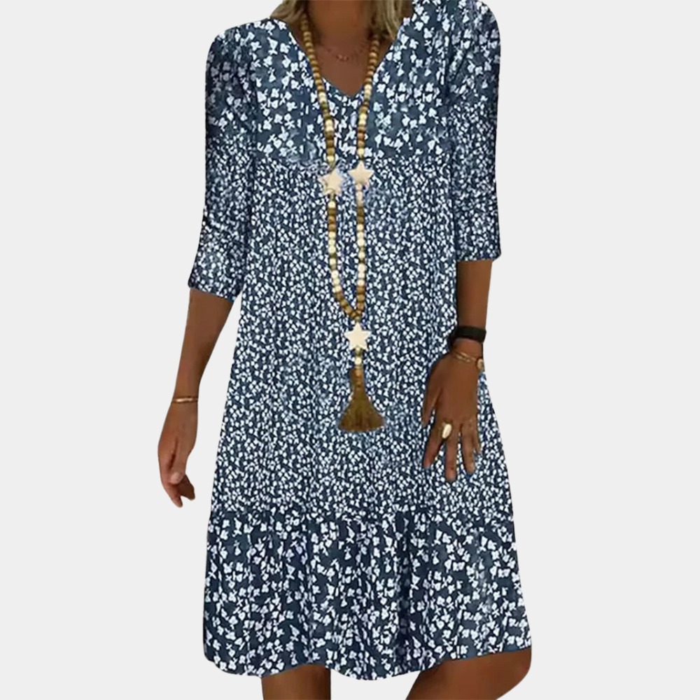 Livia – Chic Midi Sommerkjole til Den Moderne Kvinde