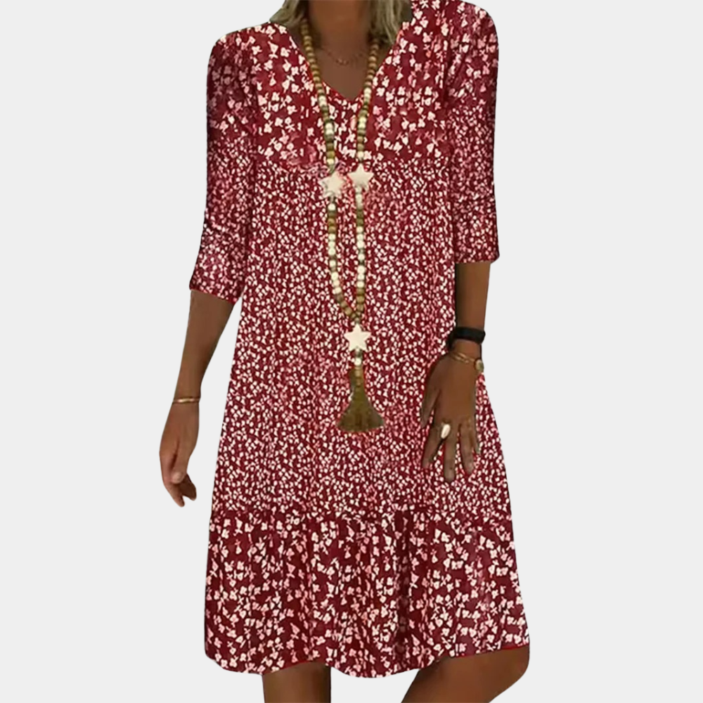 Livia – Chic Midi Sommerkjole til Den Moderne Kvinde