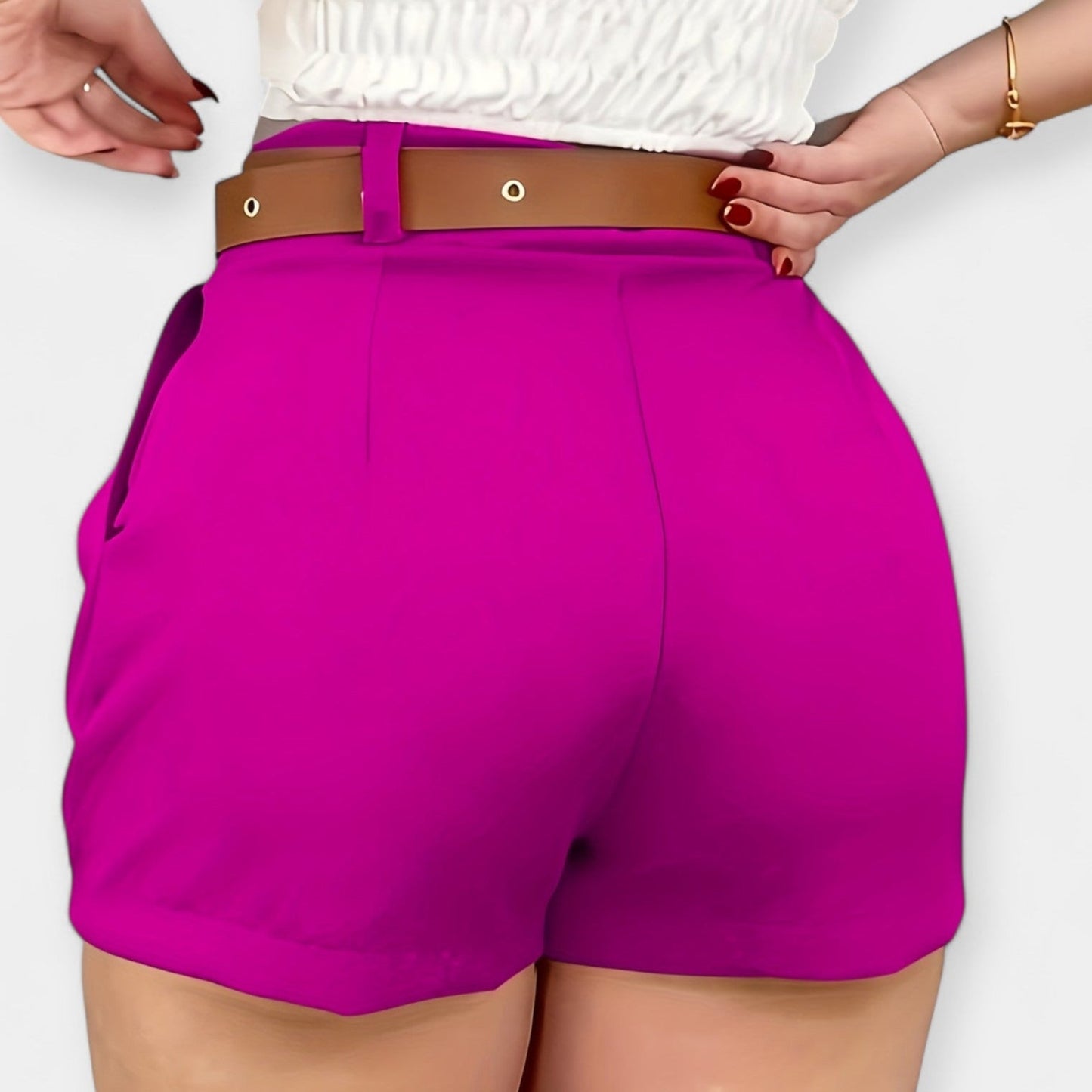 Eleganta shorts med midjebälte – ditt sommarstatement