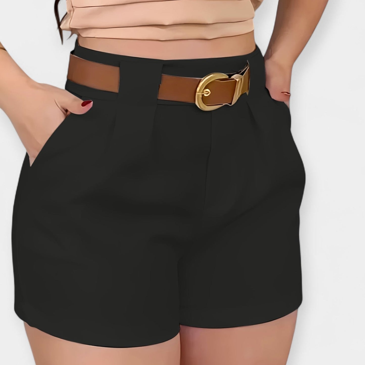 Eleganta shorts med midjebälte – ditt sommarstatement