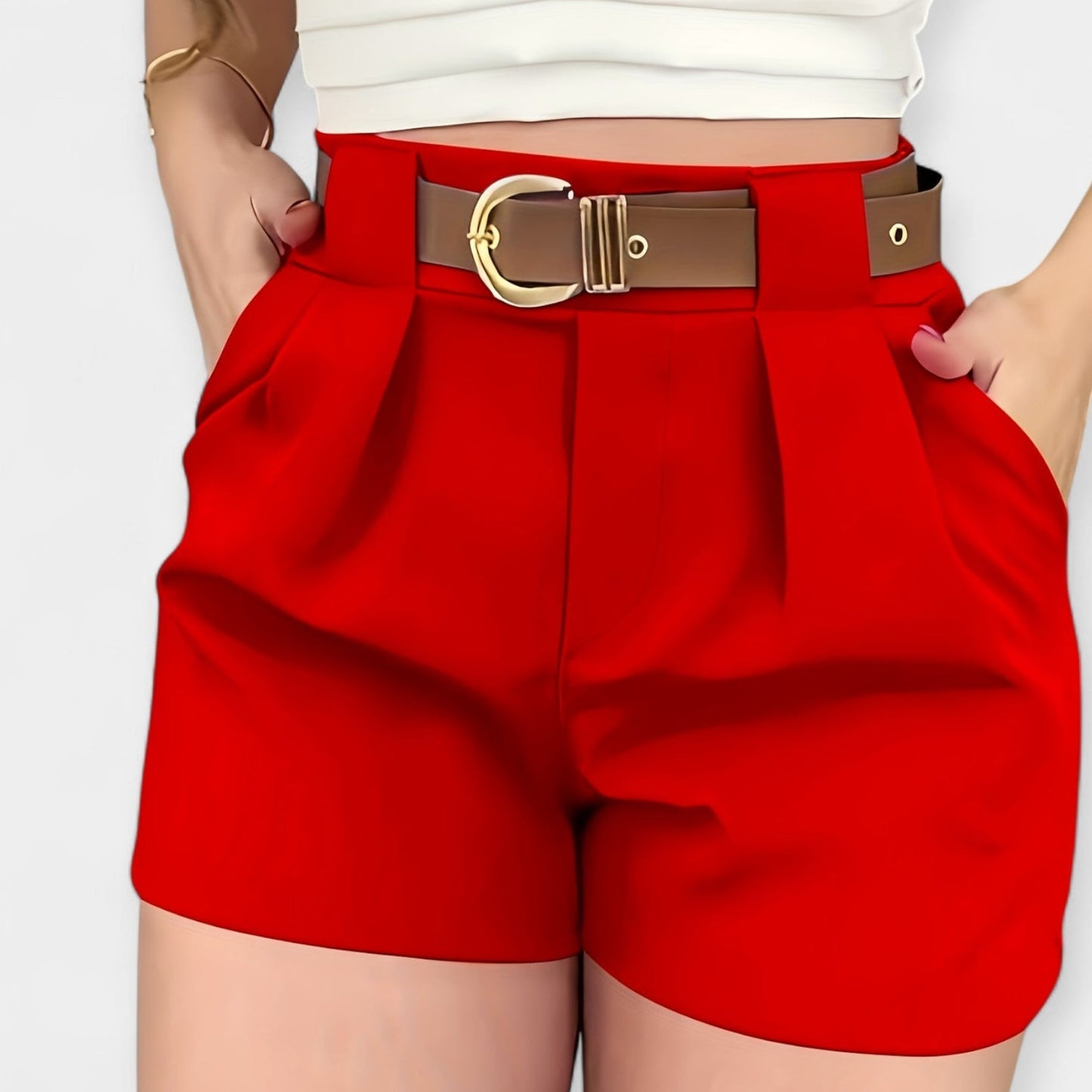 Eleganta shorts med midjebälte – ditt sommarstatement