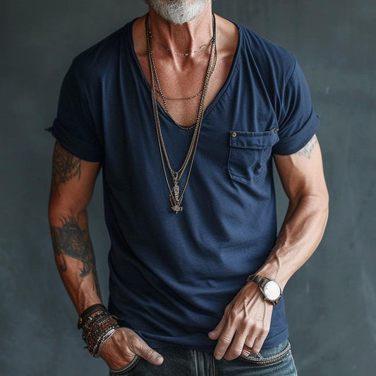 Luxe V-Neck T-Shirt för en Stilfull Vardag