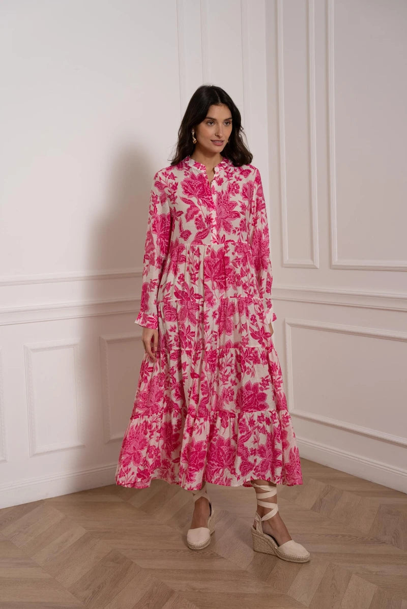 Blomstrande Maxi Klänning – Romantisk Boho-Estetik