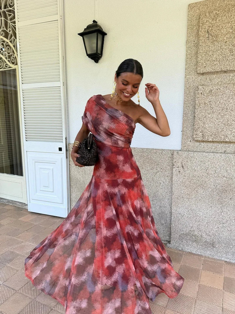 Eleganta Maxiklänning för Kvinnor | Off-Shoulder med Fjäderlätt Känsla
