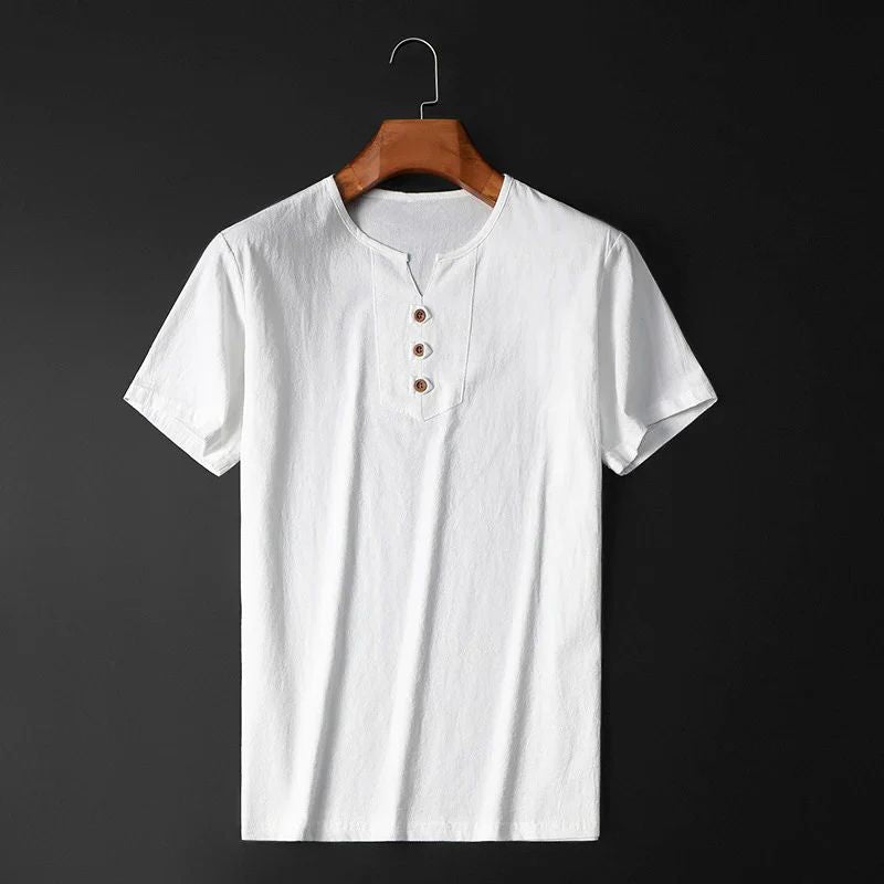 Sommar-T-shirt för Herr i Lätt Vävd Kvalitet med Stil