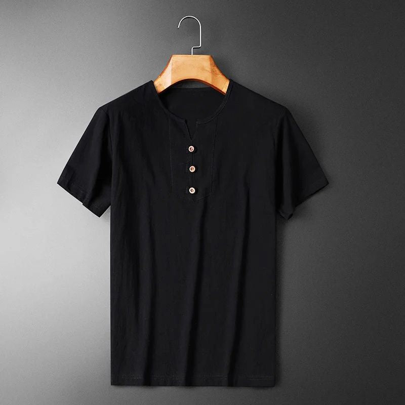 Sommar-T-shirt för Herr i Lätt Vävd Kvalitet med Stil