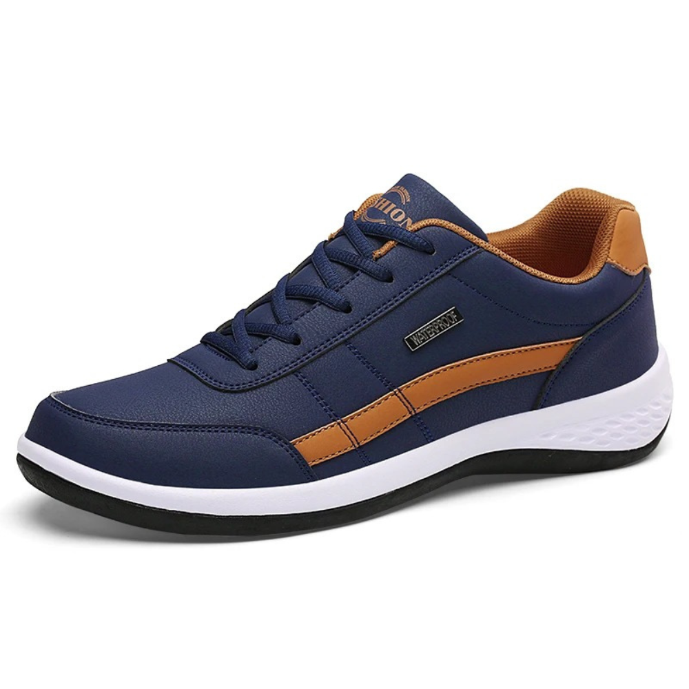 Stilfulla sneakers i läder med ortopediskt stöd