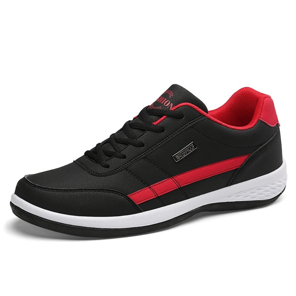 Stilfulla sneakers i läder med ortopediskt stöd