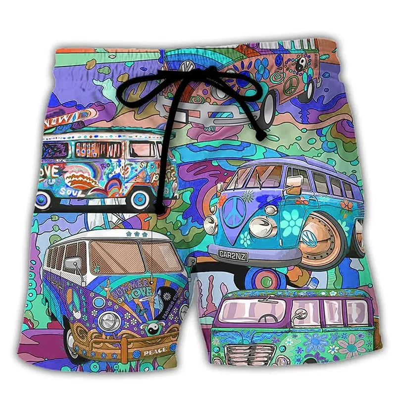 Mandens Badshorts med Kunstnerisk Udtryk