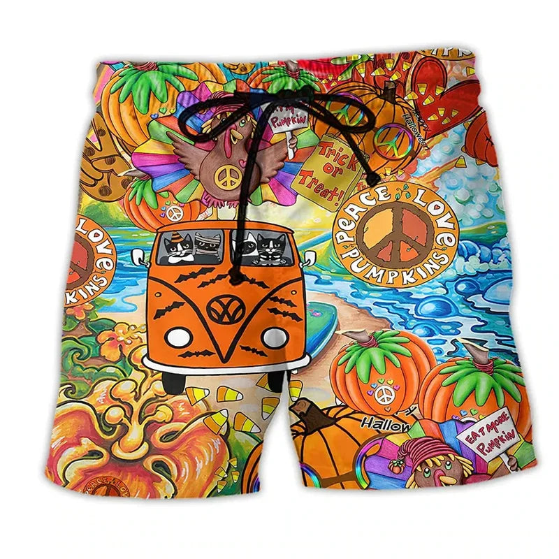 Mandens Badshorts med Kunstnerisk Udtryk