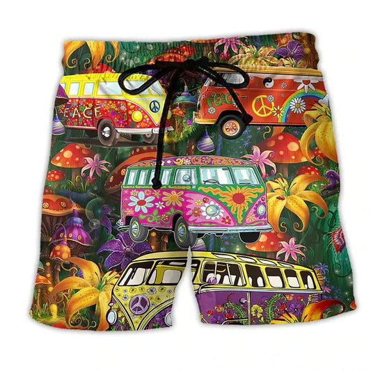Herrbadshorts med konstnärligt uttryck