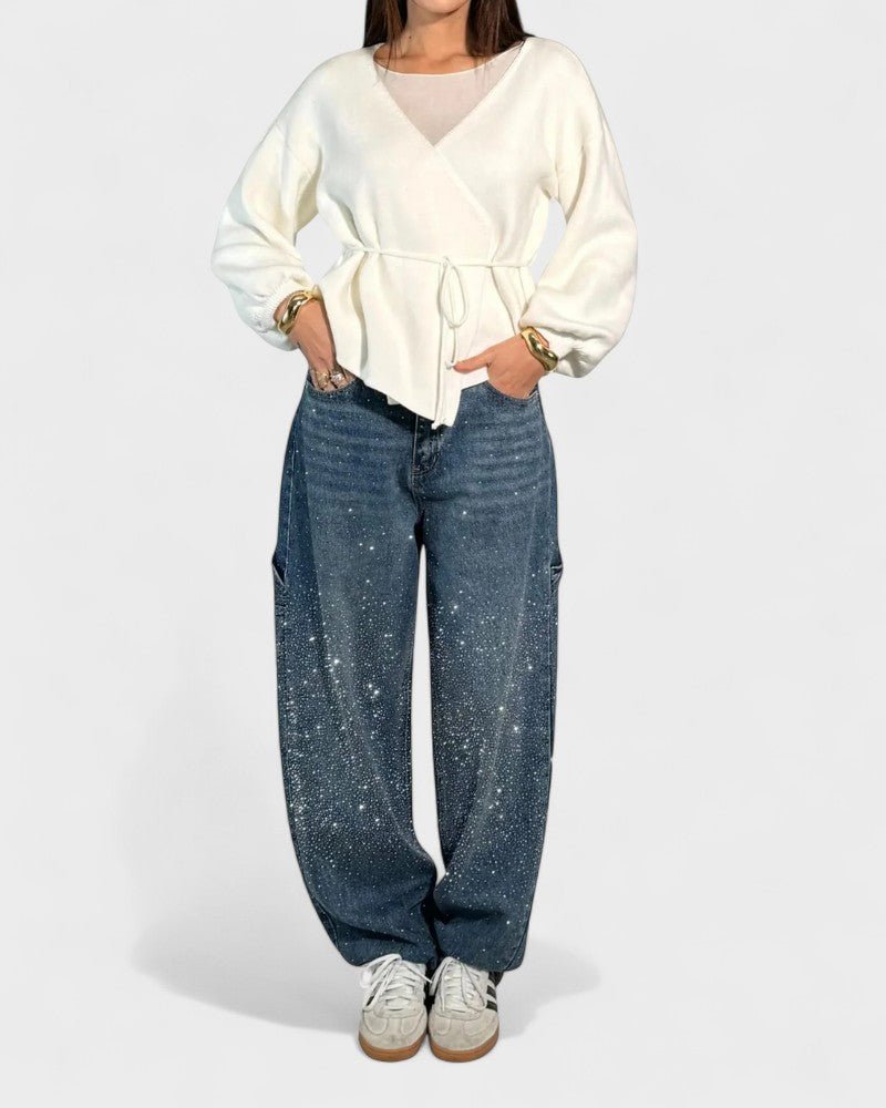 Elegante Jeans med Høj Talje og Lige Snit