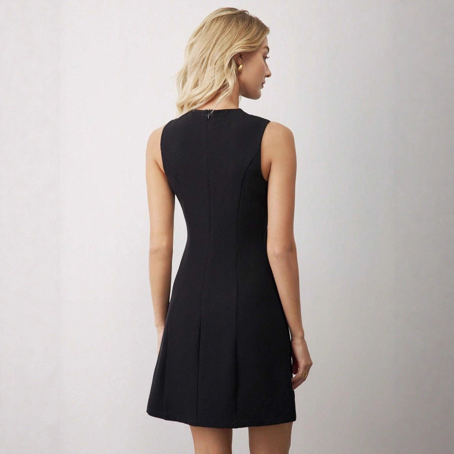 Elegant Asymmetrisk Klänning för Kvinnor