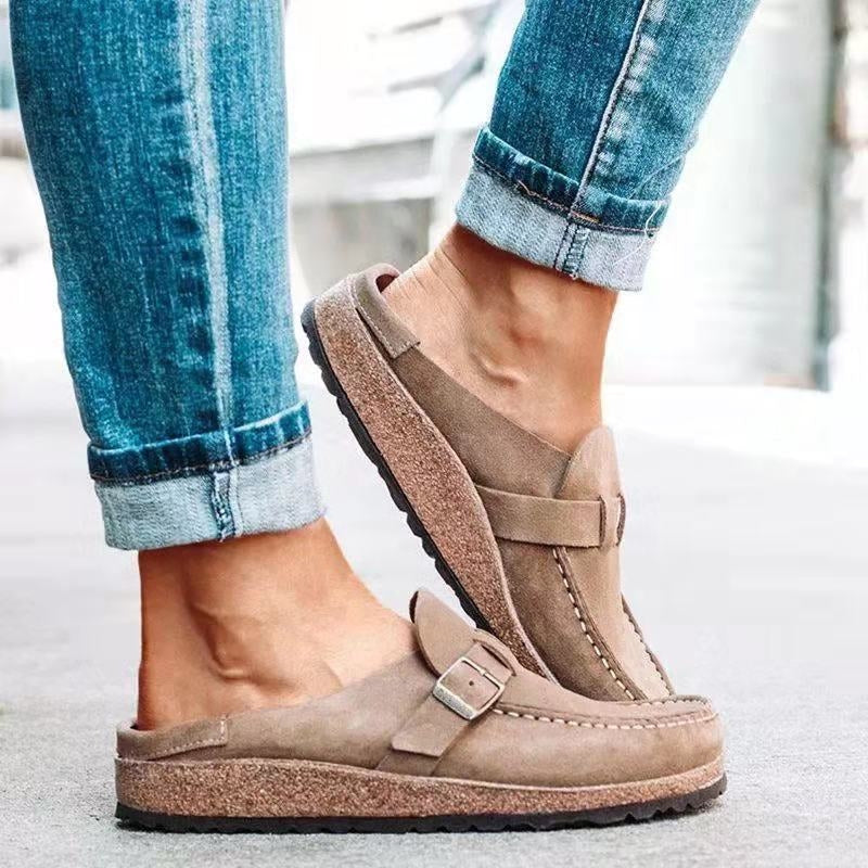 Eleganta Slip-On Tofflor med Justerbar Rem