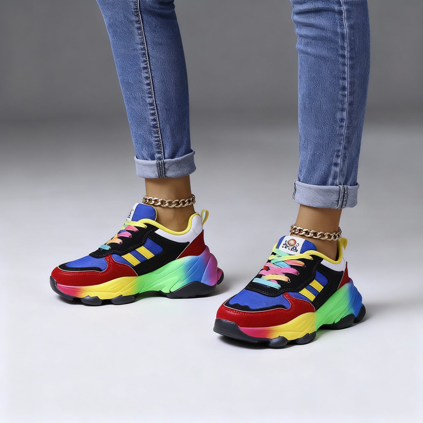 Vita | Modevänliga Stötdämpande Sneakers