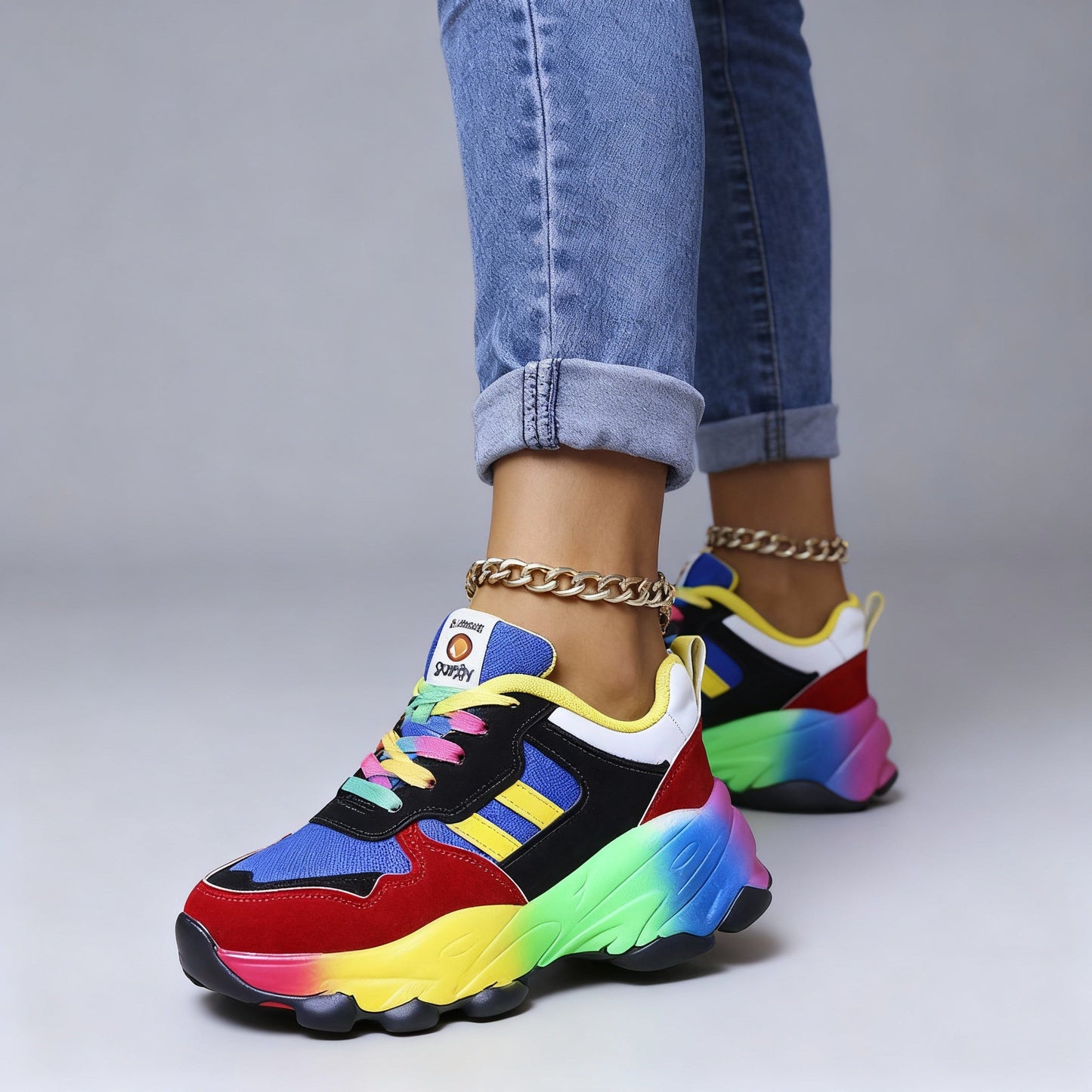 Vita | Modevänliga Stötdämpande Sneakers