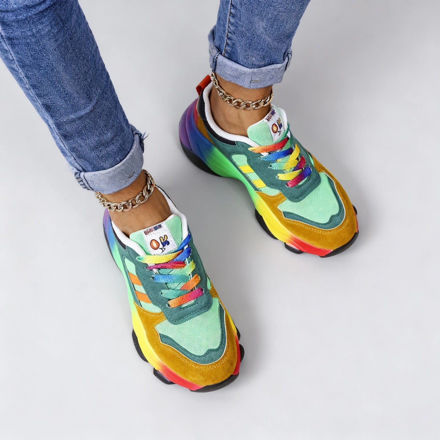 Vita | Modevänliga Stötdämpande Sneakers