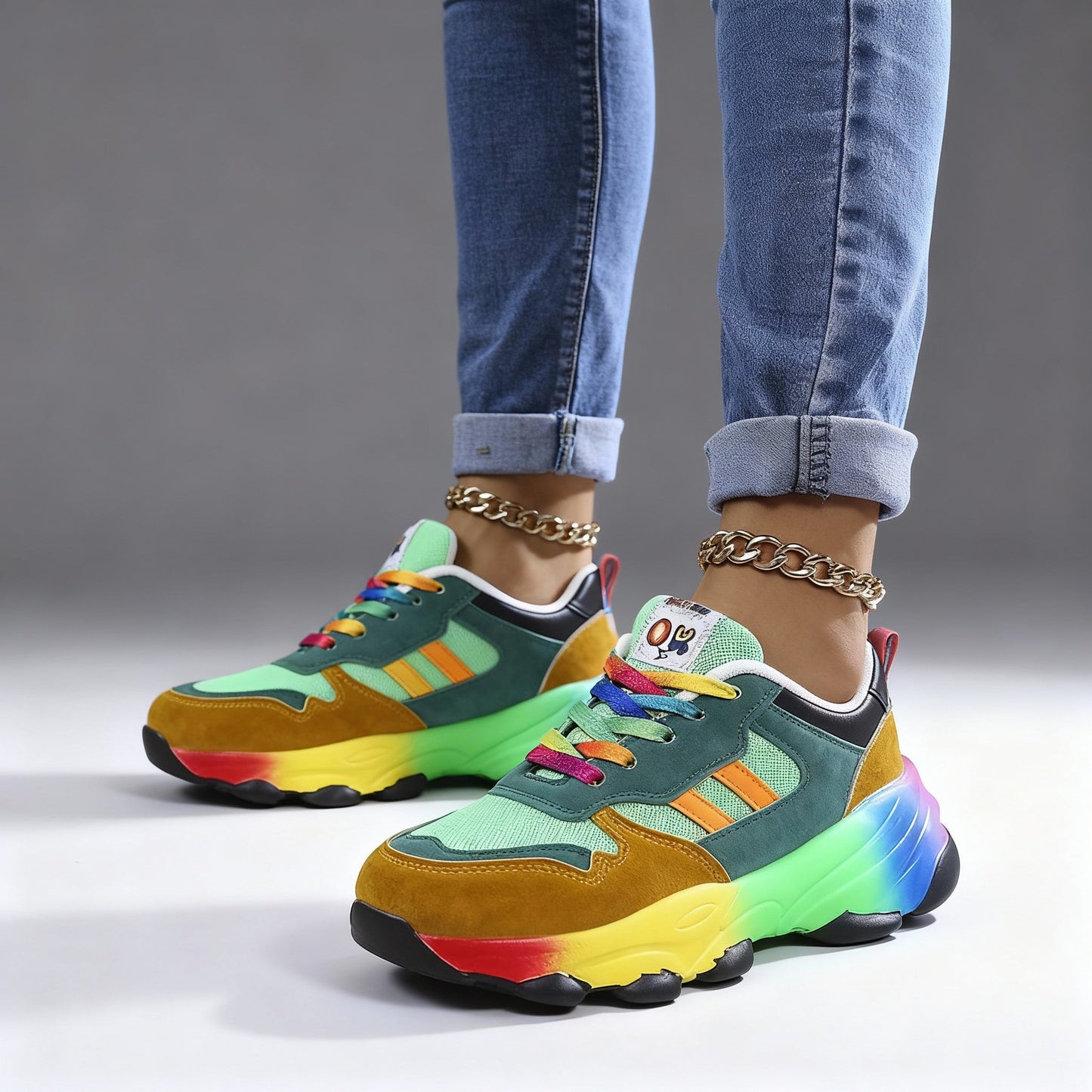Vita | Modevänliga Stötdämpande Sneakers