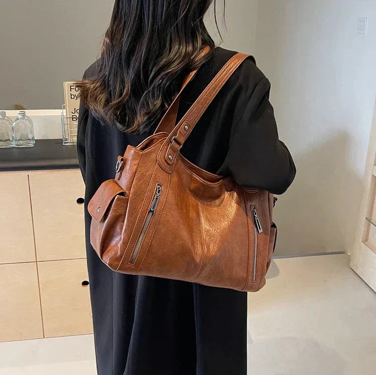 Eternal Chic - Læder Tote Taske til Den Moderne Kvinde