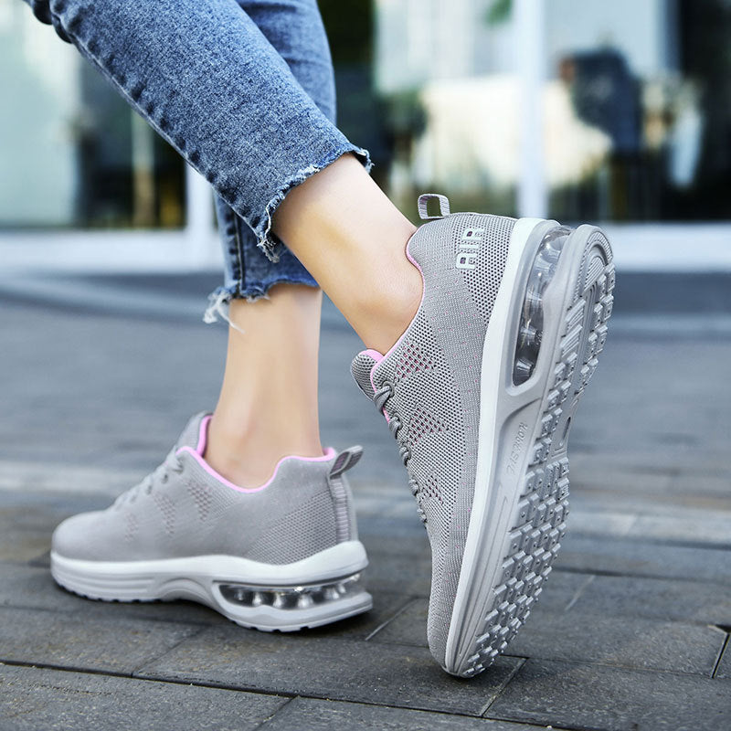 Kvinnors Lättviktssneakers med Luftdämpning och Greppvänlig Sula