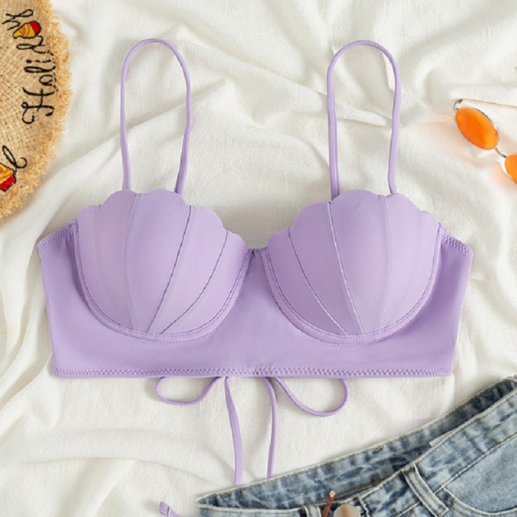 Feminint Bikinöverdel med Skulpterad Design och Justerbara Band
