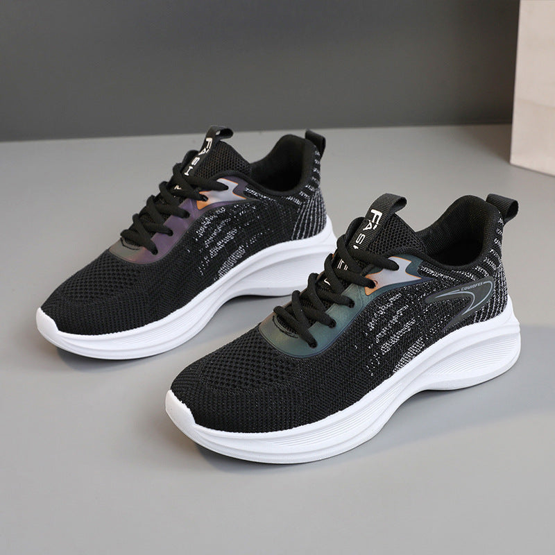 Urbana Sneakers för Kvinnor med Andningsbar Mesh och Stötdämpande Sula