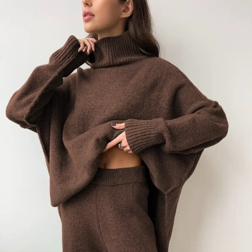 Elegant Loungewear Sæt til Kvinder i Blødt Strik