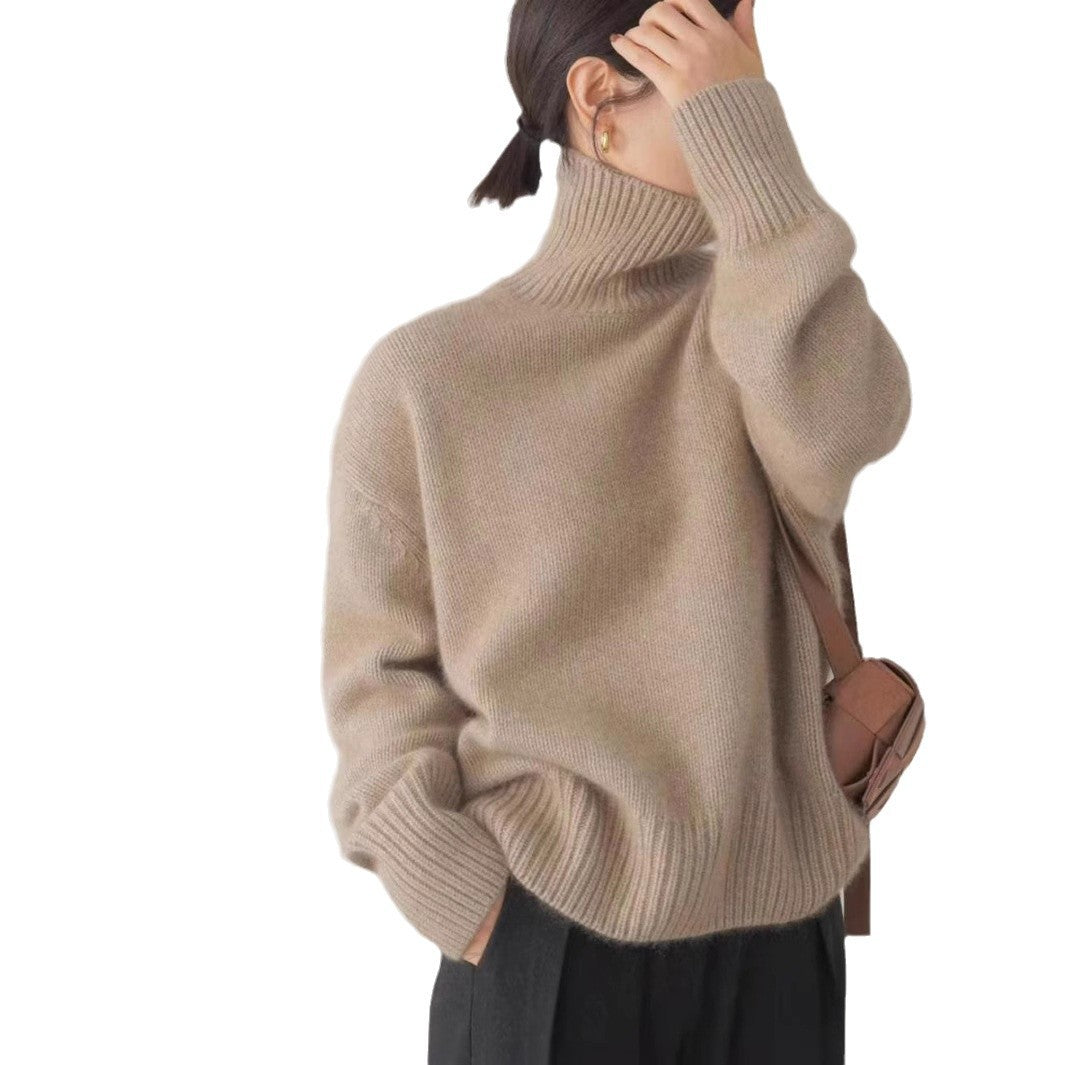 Elegant Rullekrave Sweater i Luksuriøs Uld