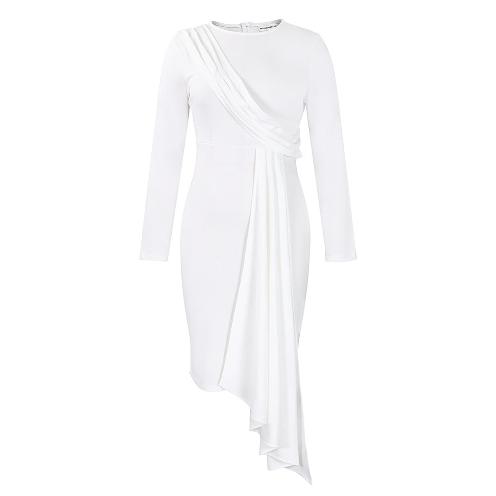 Sublimt draperad aftonklänning för kvinnor