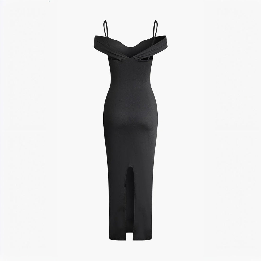 Feminint Cut-Out Maxikjole med Elegante Detaljer