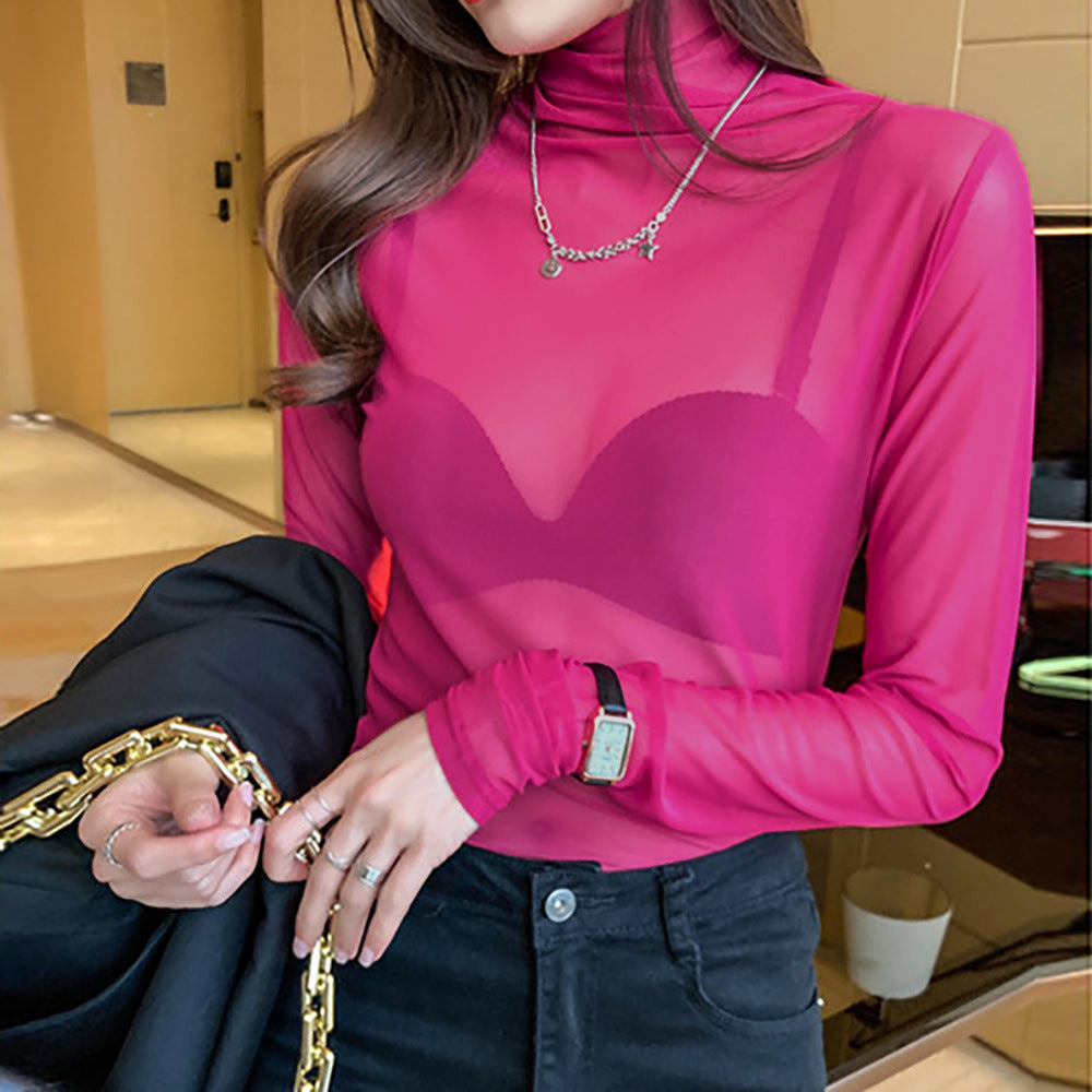 Gennemsigtig Turtleneck-Trøje med Stil
