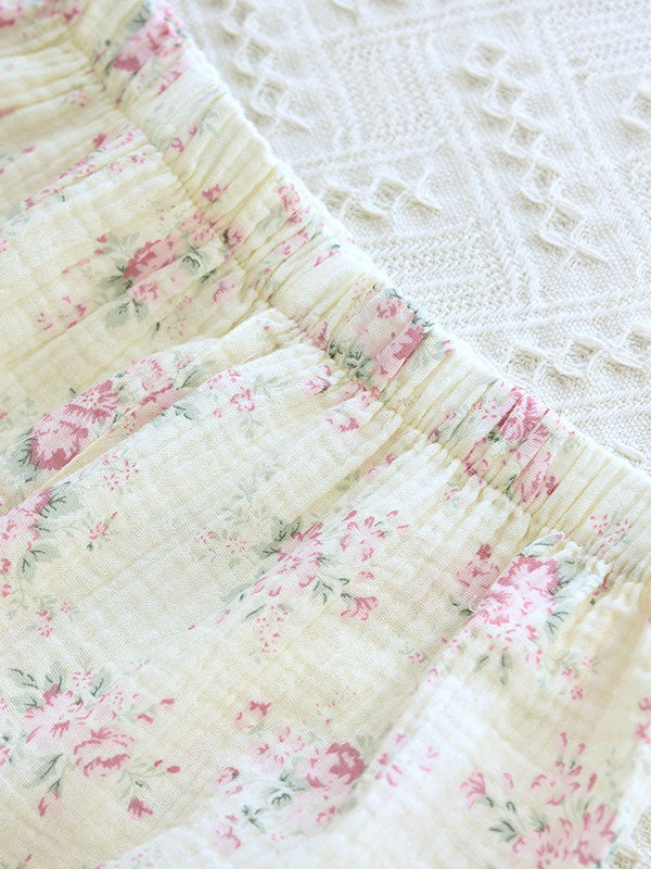 Elegant Dame Pyjamasæt med Blomsterprint og Komfort