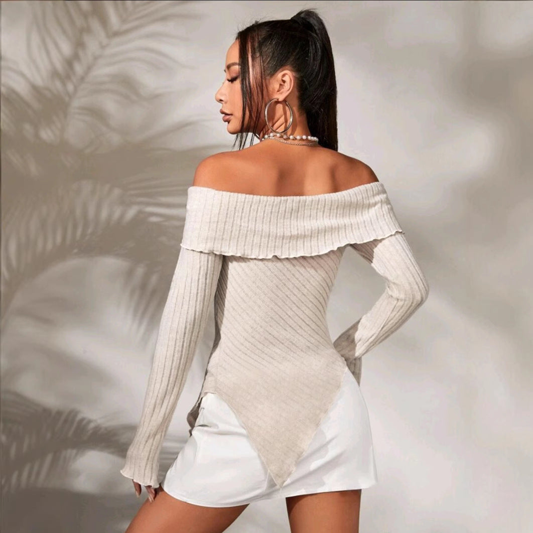 Feminint Asymmetrisk Top med Avslappnad Stil