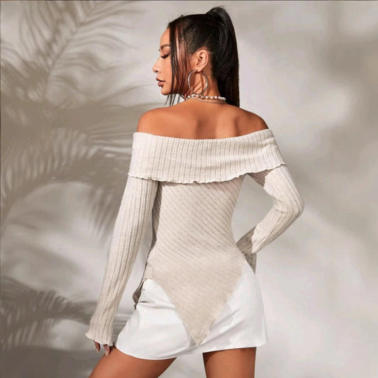 Feminint Asymmetrisk Top med Avslappnad Stil