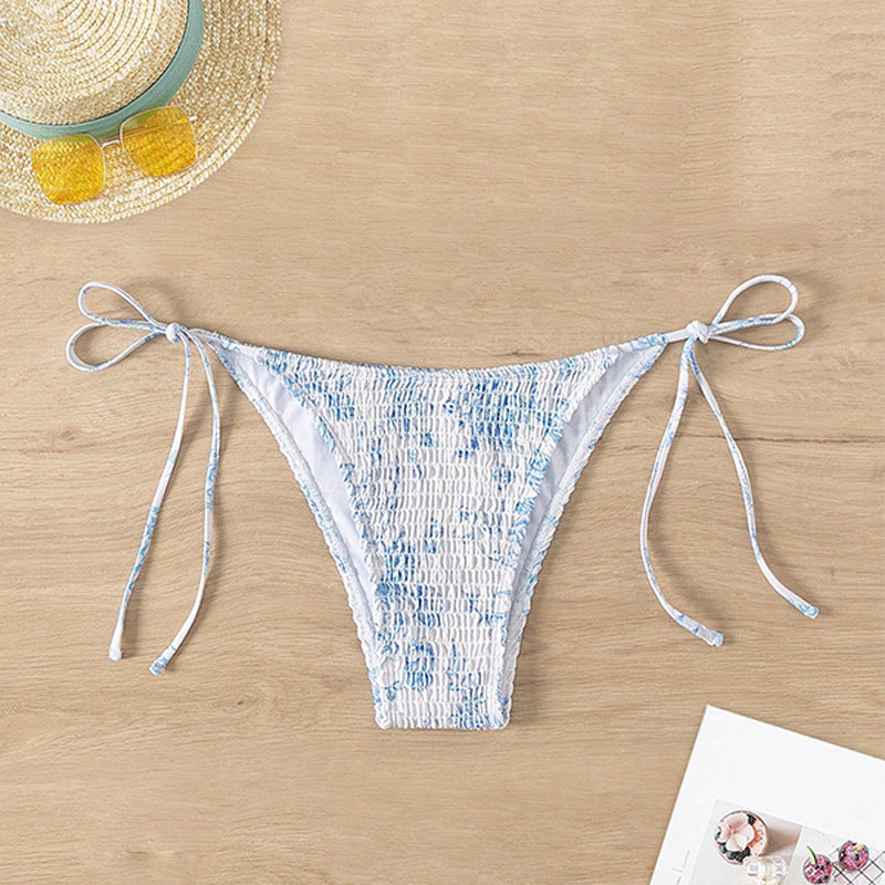 Stilrent Bikini-Höschen med justerbart snördesign