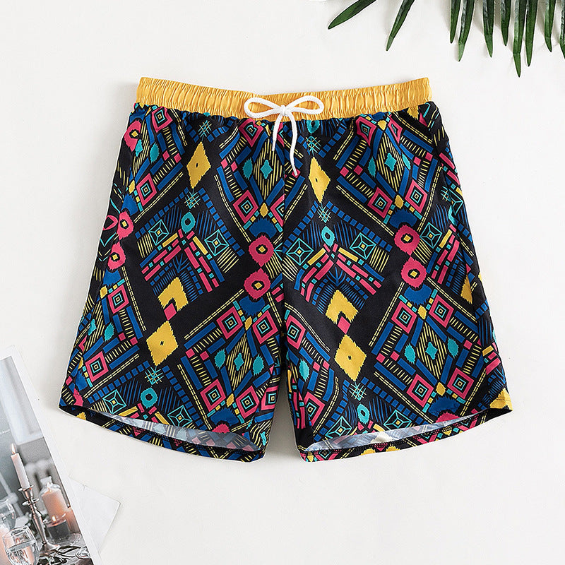 Stiliga Badshorts för Kvinnor med Geometrisk Design