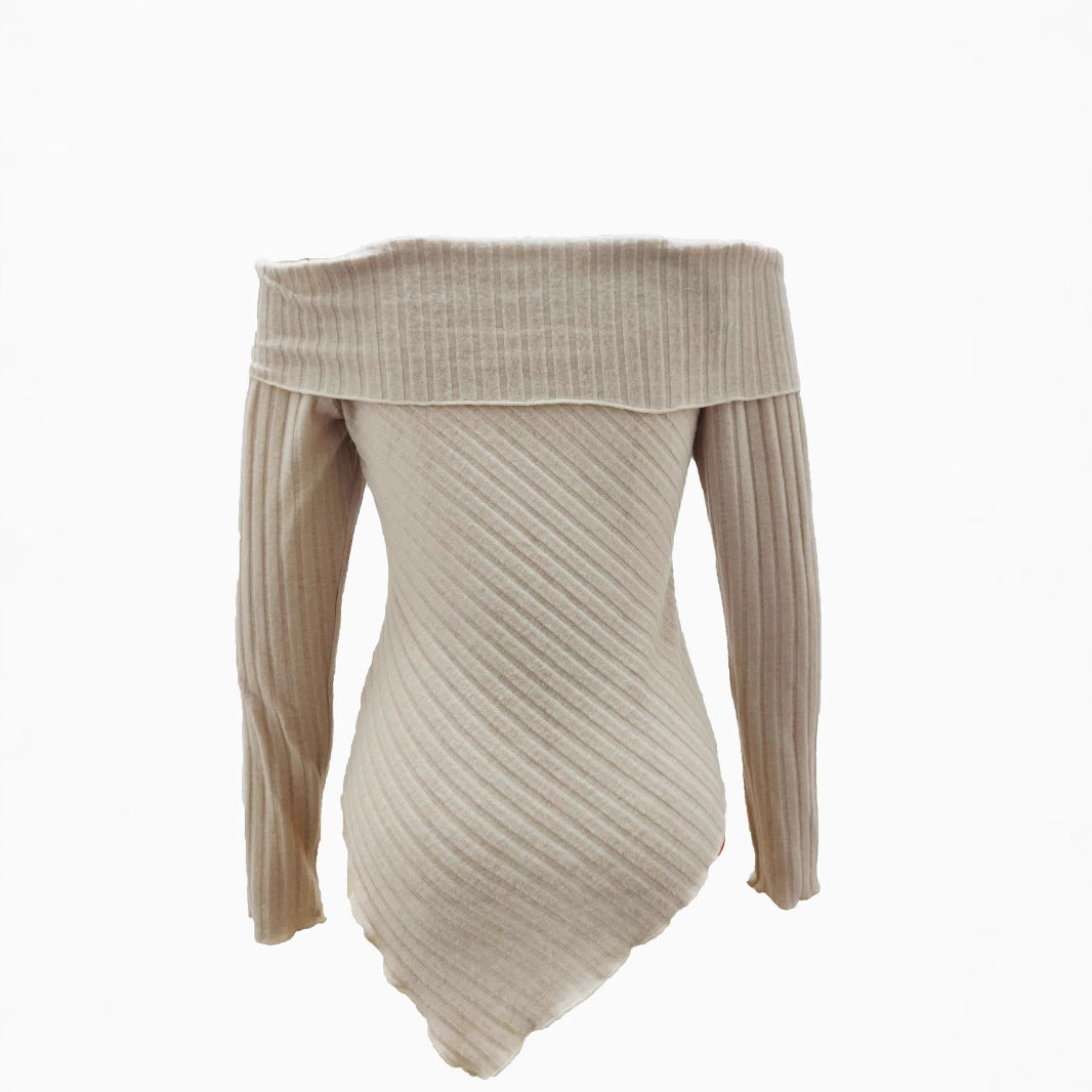 Feminint Asymmetrisk Top med Avslappnad Stil