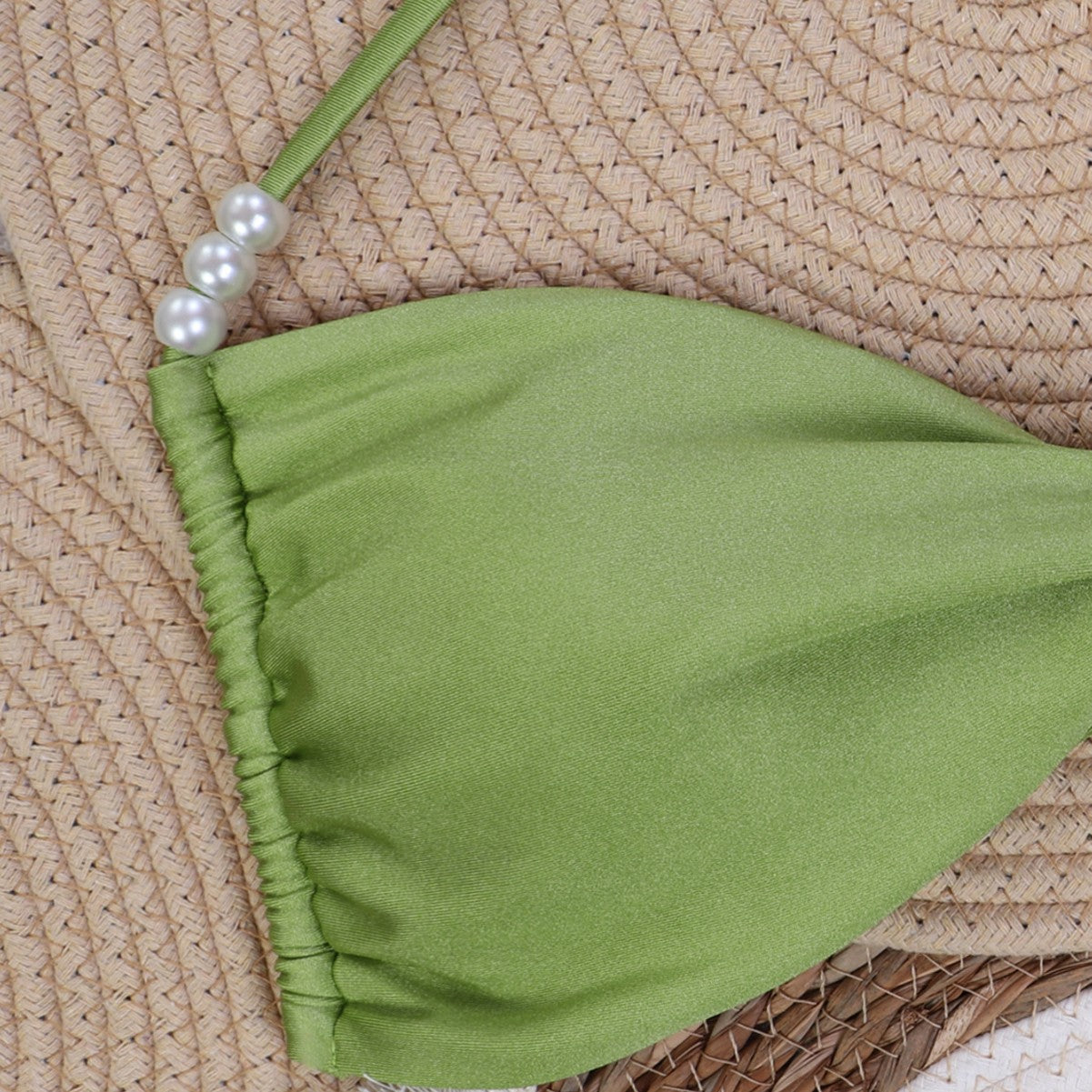 Eleganta Bandeau-Bikini med Chic Detaljer
