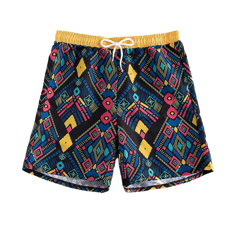 Stiliga Badshorts för Kvinnor med Geometrisk Design