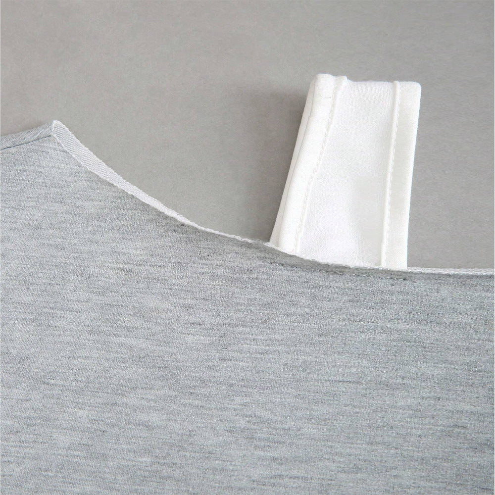 Moderne cropped Sweatshirt med asymmetrisk snit og fyldige ærmer