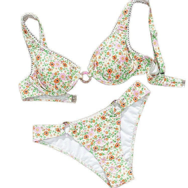 Blommig Bikini-Set för den Stilmedvetna