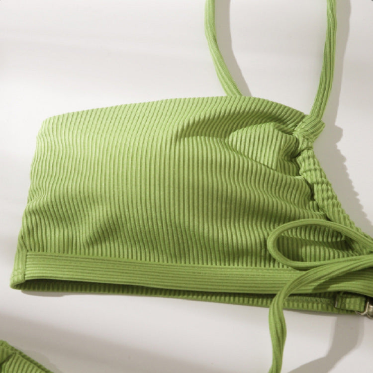 Snygg Bandeau-Bikini med Justerbart Wrap-Detalj