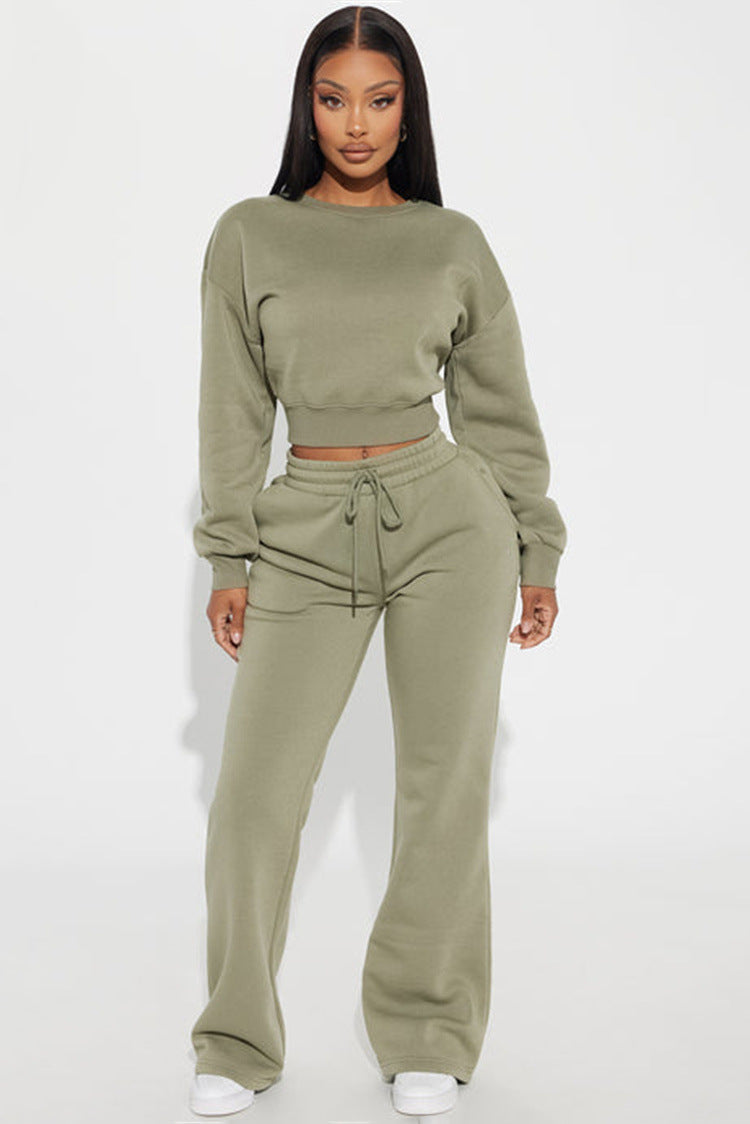 Cropped Sweatshirt med Voluminøse Ærmer fra Stilsikker
