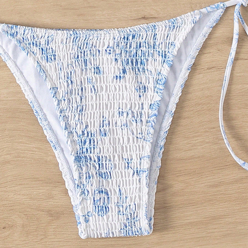 Stilrent Bikini-Höschen med justerbart snördesign