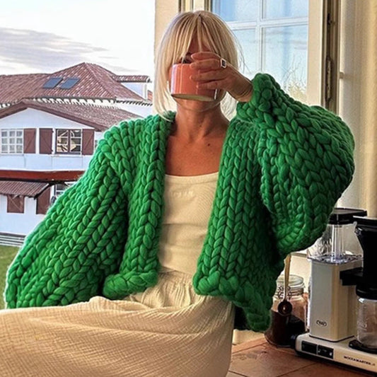 Feminine Chunky Striktrøje fra StyleAura